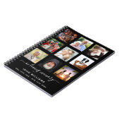 Fotocollage zwarte herdenkingsbegrafenis notitieboek (Linkerzijde)