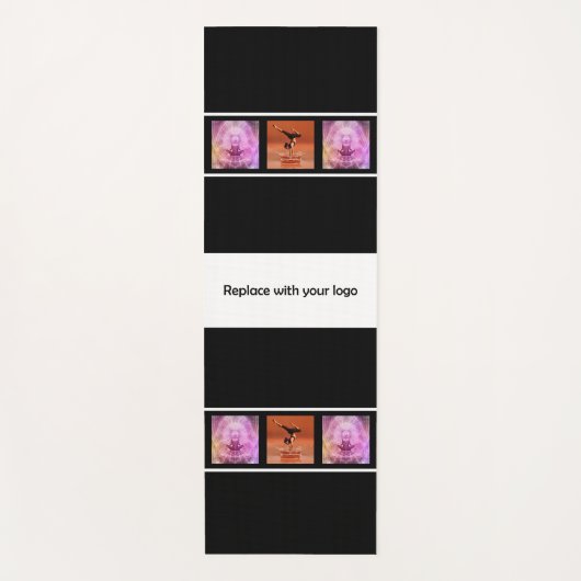 Fotocollage zwarte logo yogamat (Voorkant)
