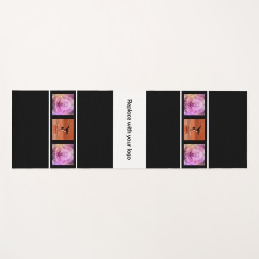 Fotocollage zwarte logo yogamat (Voorkant (horizontaal))