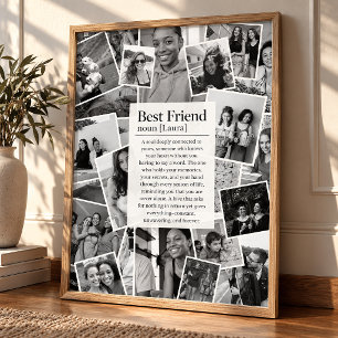 Fotocollagecadeau voor beste vriend definitie poster