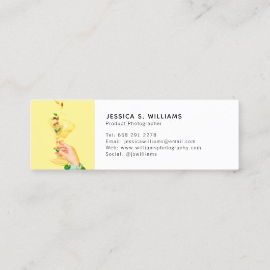 Fotocollagefotograaf voor moderne fotografie mini visitekaartje (Achterkant)