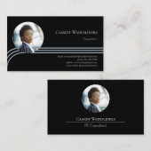 Fotoconsultant Light Blue Black Visitekaartje (Voorkant / Achterkant)