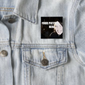 FOTOCORNERS SPELD Retro Vierkante Button 5,1 Cm (In situ)