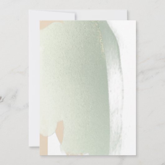 Fotocrème, Sage-penseelstreken Minimale bruiloft Save The Date (Achterkant)