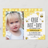 Fotodag eerste verjaardag uitnodiging (Voorkant / Achterkant)