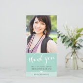 FOTODANKJEWEL script type afgestudeerd schattig mi Bedankkaart (Staand voorkant)