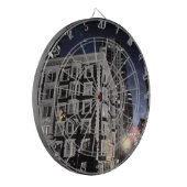 Fotodarts van stad de nacht dartbord (Voorkant Links)