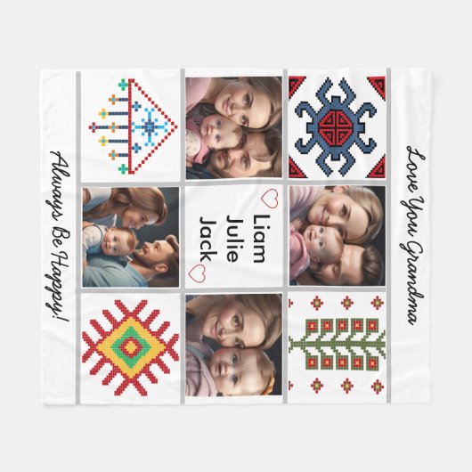 fotodeken collage fleece deken (Voorkant (Horizontaal))