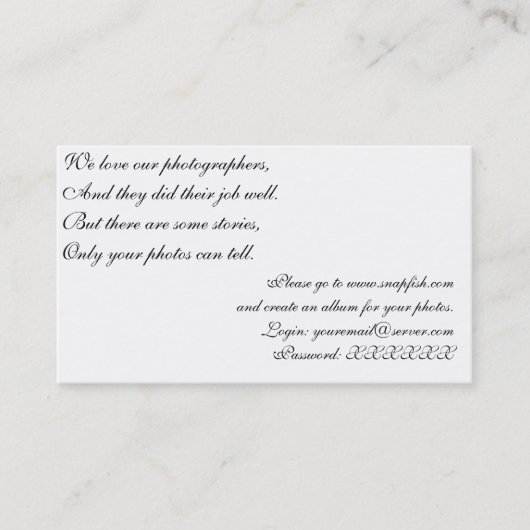 Fotodelekaart Visitekaartje (Voorkant)