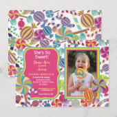 Fotodessert Snoep Sweet 16 of elke leeftijd Kaart (Voorkant / Achterkant)