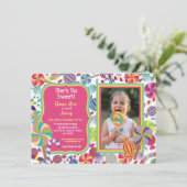Fotodessert Snoep Sweet 16 of elke leeftijd Kaart (Staand voorkant)
