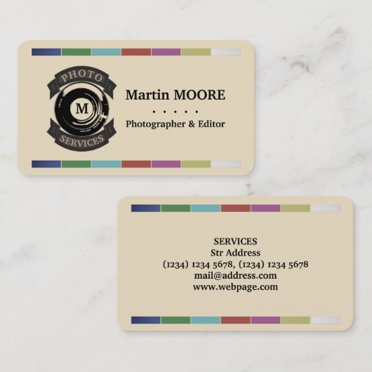 Fotodiensten Visitekaartje (Voorkant / Achterkant)