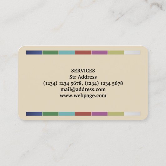 Fotodiensten Visitekaartje (Achterkant)