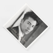 Fotodiner servetten: Klasse van Afstuderen B & W Servet (Hoek)