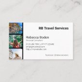 Fotodisplay ambachten, producten of reizen visitekaartje (Achterkant)