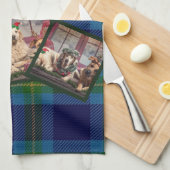 FOTODOEK - Miller TARTAN Blauw Kerstcadeau Theedoek (Quarter Fold)