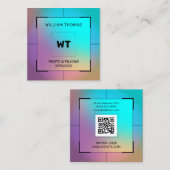 Fotodoel kleurverloop vierkante visitekaartje (Voorkant / Achterkant)