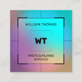 Fotodoel kleurverloop vierkante visitekaartje (Voorkant)