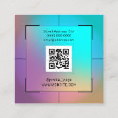 Fotodoel kleurverloop vierkante visitekaartje (Achterkant)