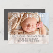 Fotodoop bewaar de datum minimalistische gewone DI Aankondigingskaart (Voorkant / Achterkant)