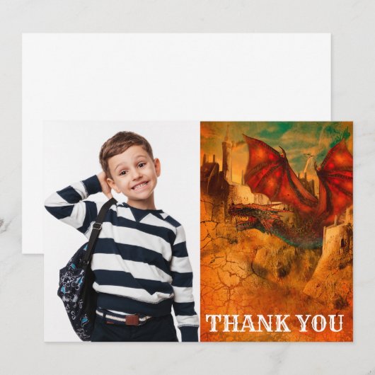 Fotodraak Hartelijk dank Bedankkaart (Voorkant / Achterkant)