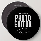 Fotoeditor Titel titel Cadeau Ronde Button 6,0 Cm (Voorkant /achterkant)
