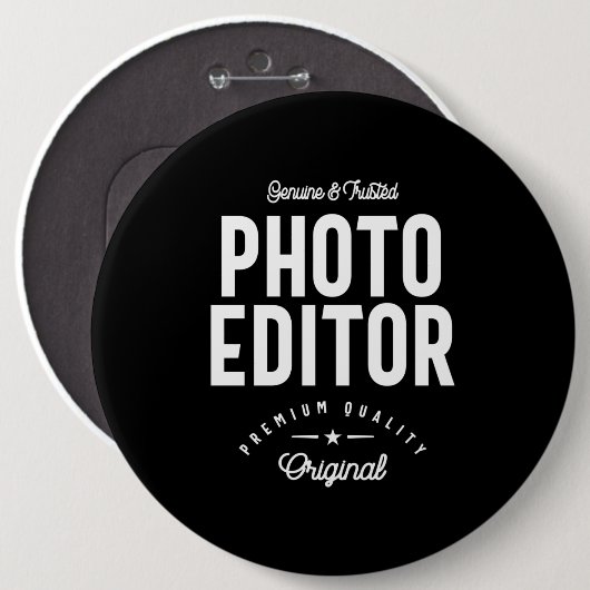 Fotoeditor Titel titel Cadeau Ronde Button 6,0 Cm (Voorkant /achterkant)