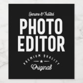 Fotoeditor Titel titel Cadeau Wijn Etiket (Enkel label)