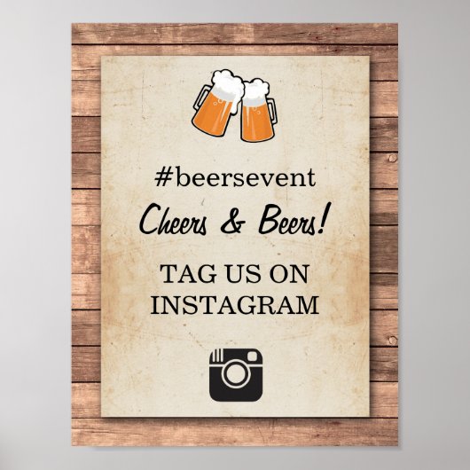 Fotoevenement Cheers & Beers Instagram Poster (Voorkant)