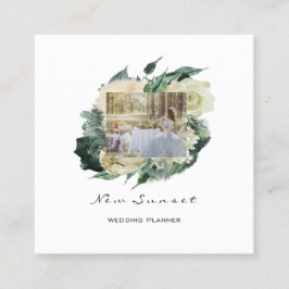 Fotoevenement Weddenschap Planner Mint Geplande Fl Vierkante Visitekaartje