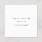 Fotoevenement Weddenschap Planner Mint Geplande Fl Vierkante Visitekaartje (Achterkant)
