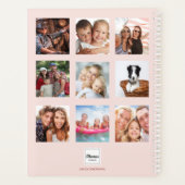 Fotofamilie collage roos gouden blush roze 2026 planner (Achterkant)