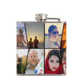 Fotofamilie uploaden heupfles (Achterkant)