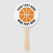 Fotofanaat voor basketbal op maat handwaaier (Voorkant)