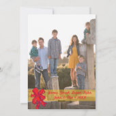 Fotofeestdag: Merry Kerstmis Wreatfoto Feestdagenkaart (Achterkant)