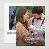 Fotofeestdag voor de eerste kerstdag van het grafi feestdagenkaart (Voorkant / Achterkant)