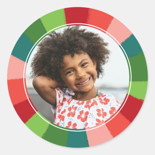 Fotofeestdag voor de radionavigatie van het Rainbo Ronde Sticker (Voorkant)