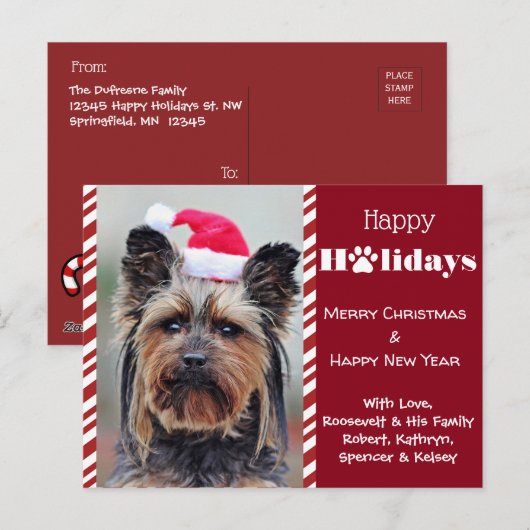 Fotofeestdag voor huisdieren briefkaart (Voorkant / Achterkant)