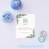 Fotofeestje Instagram hashtag eucalyptus groen Flyer (Enkel)