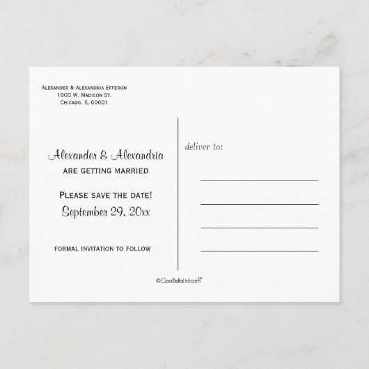 Fotofilm Strip Bewaar de datum aankondiging (Achterkant)