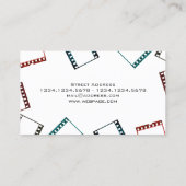 Fotofilmpatroon kleurige afdekking visitekaartje (Achterkant)