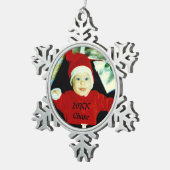 Fotoflake Tin Sneeuwvlok Ornament (Rechts)