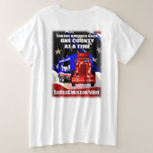 Fotoformaat voor vrouwen TacticalCivics.com Trucke Grote Maat T-shirt (Design achterkant)