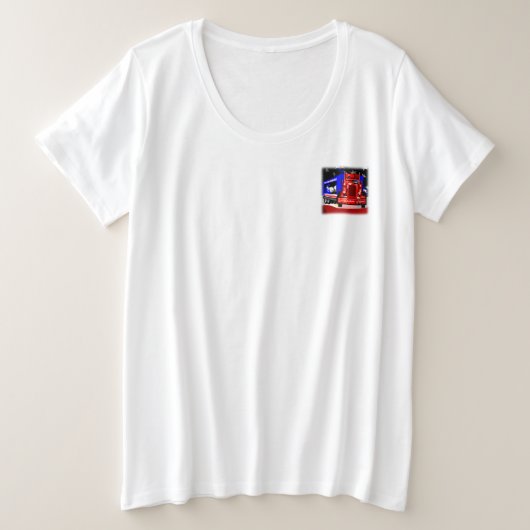 Fotoformaat voor vrouwen TacticalCivics.com Trucke Grote Maat T-shirt (Design voorkant)