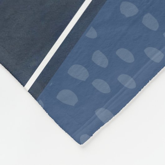 Fotofoto Blauw Monogram Fleece Deken (Hoek)