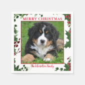 Fotofoto van de familie Merry Kerstry Servet (Voorkant)