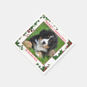 Fotofoto van de familie Merry Kerstry Servet (Hoek)