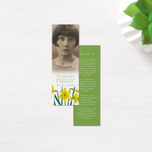Fotofoto van de funeral yellow spring daffodil-ged mini visitekaartjes