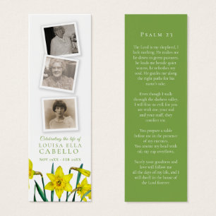 Fotofoto van de funeral yellow spring daffodil-ged mini visitekaartjes