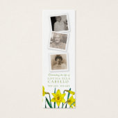 Fotofoto van de funeral yellow spring daffodil-ged mini visitekaartjes (Voorkant)